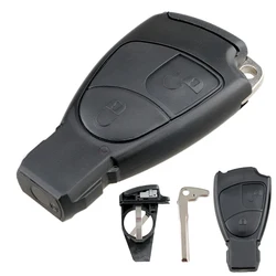 2/3/4 Buttons Car Key Fob Case Shell Replacement Fit for Mercedes / Benz E ML Class Sprinter with Balde, Battery Holder