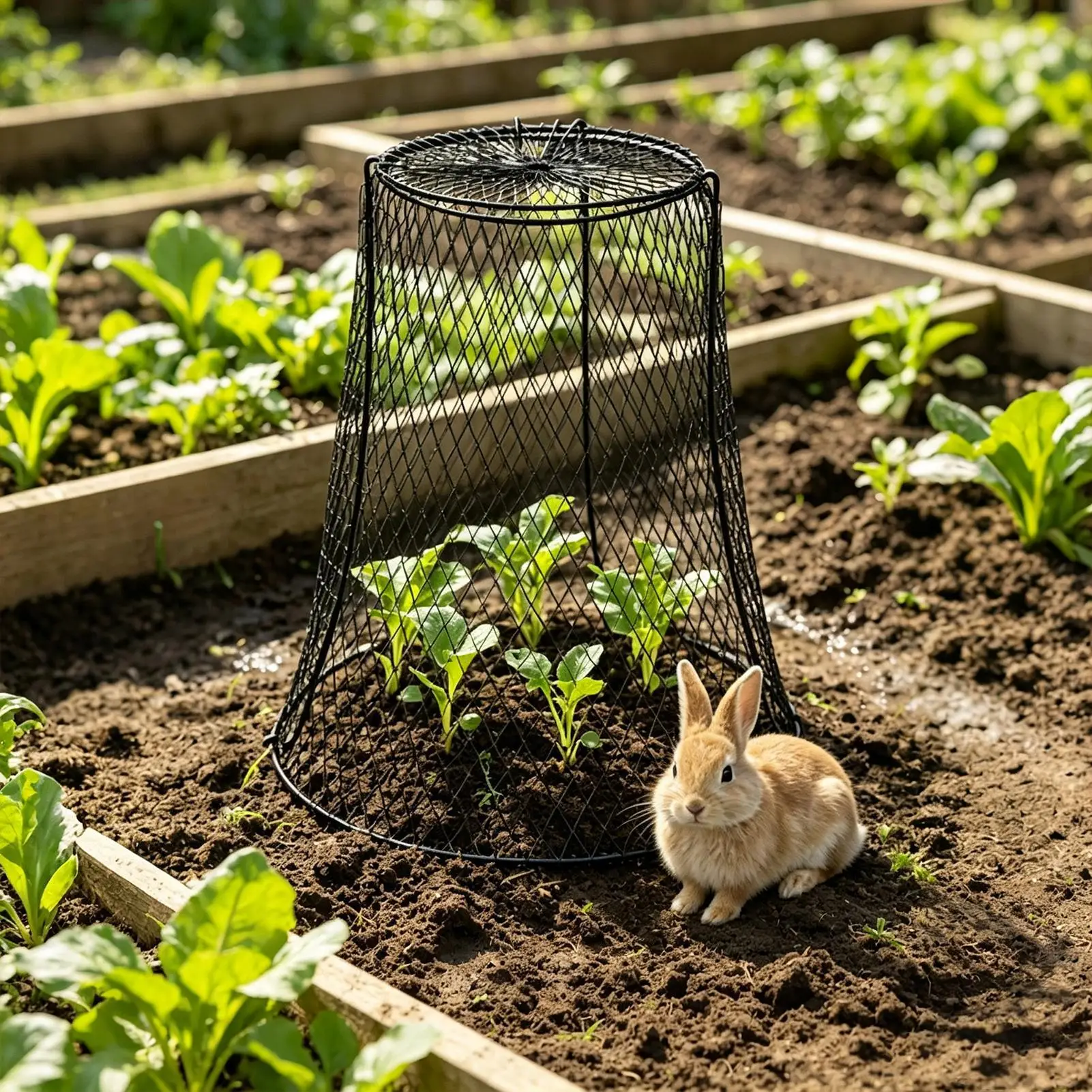 Metal Protection Cage Garden Cages Chicken Wire Cloche 16.5x11.8 Inch Heavy Duty To Keep Animals Out For Outdoor Strawberries