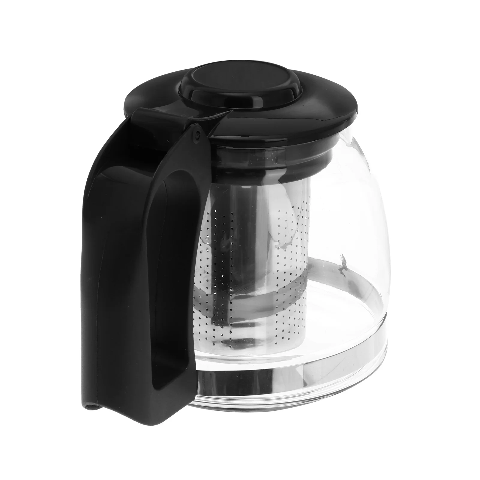 

1Pcs Stainless Steel Filter Glass Teapot Tea Kettle Comfortable Handle Smooth Flow Loose Leaf Blooming Home Glass Teapot