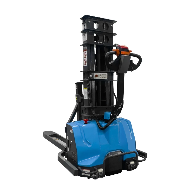 Large Capacity Full Electric Self Lifting Pallet Stacker Forklift for Industrial Warehouse Material Handling Equipment Pro