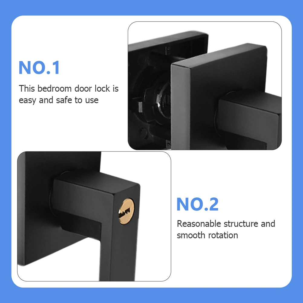

Handle Lock Door Knob Locks Knobs Interior with Aluminum Alloy Handles Bathroom