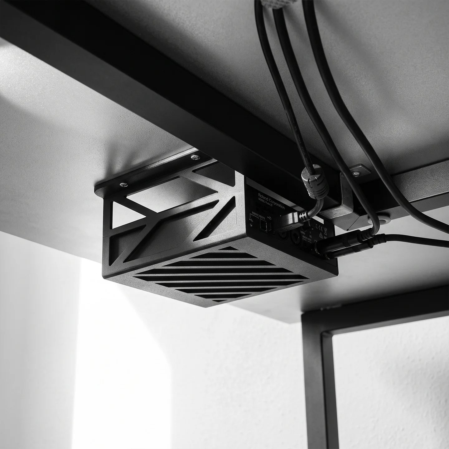 Under-desk mount accessory for Roland Rubix22