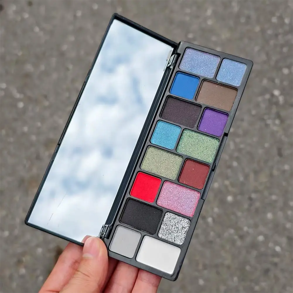 16 Colors True Color Eyeshadow Palette Waterproof Lasting Diamond Glitter Eyeshadow Sparkling Crystal Eye Makeup Cosmetic