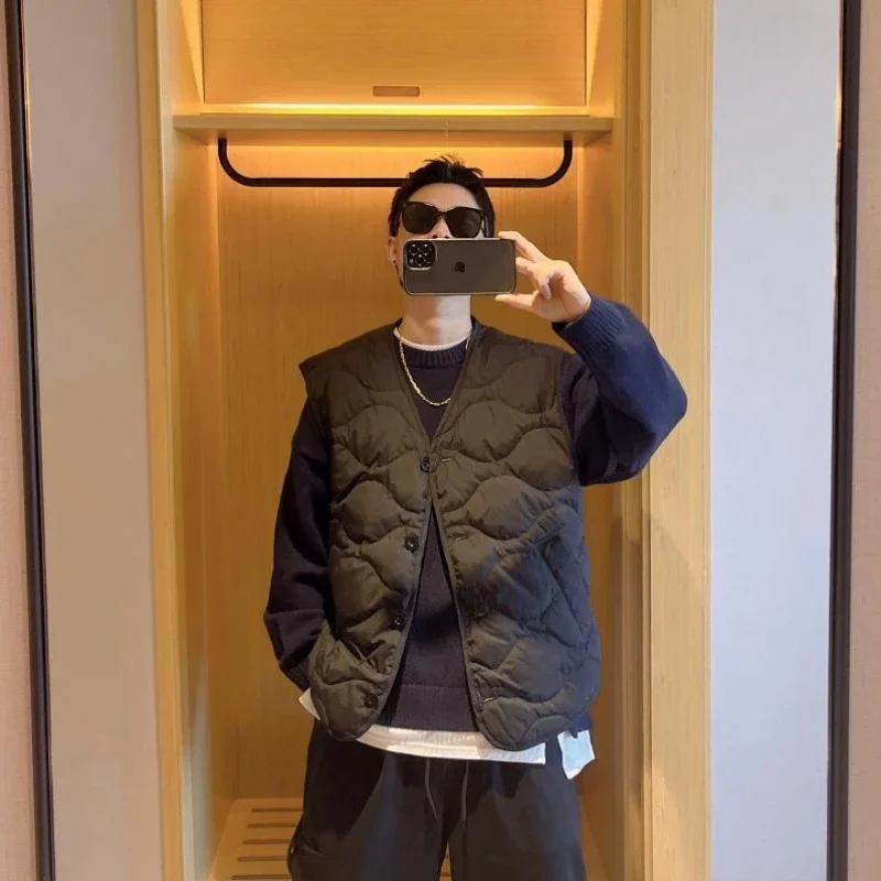 

Winter Warmth Casual Loose V Neck Cotton Vest Blazer for Couples Unisex Trendy Outerwear