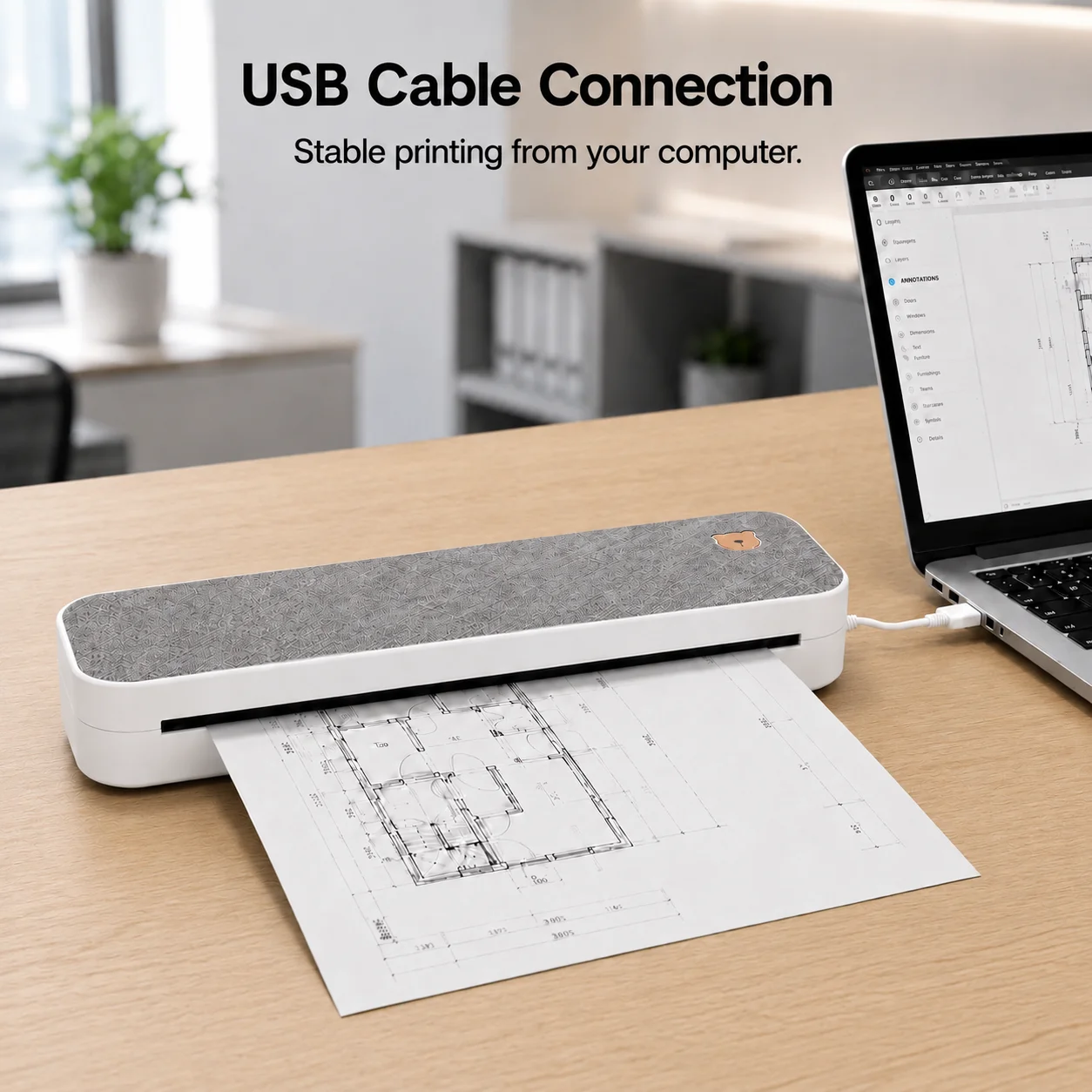 Peripage A40 Portable Printer Inkless Thermal Label Printer, Document Printing, Support PC, Mobile Use(203DPI)