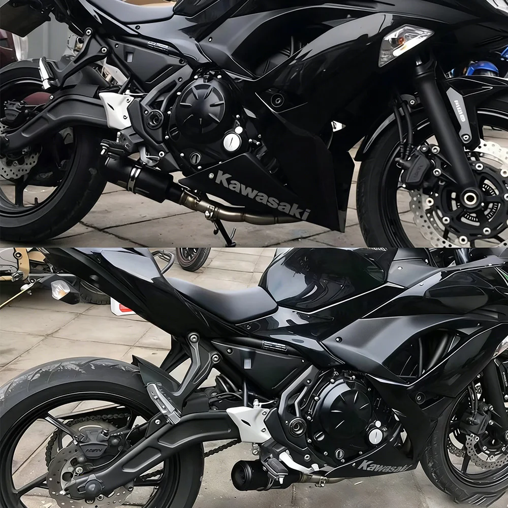 Für Kawasaki Ninja 650 Z650 2012-2022 Z650RS Auspuffblenden Vorderrohr Komplettes Auspuffsystem Auspuffrohre Auspuffanlagen – Detail 5