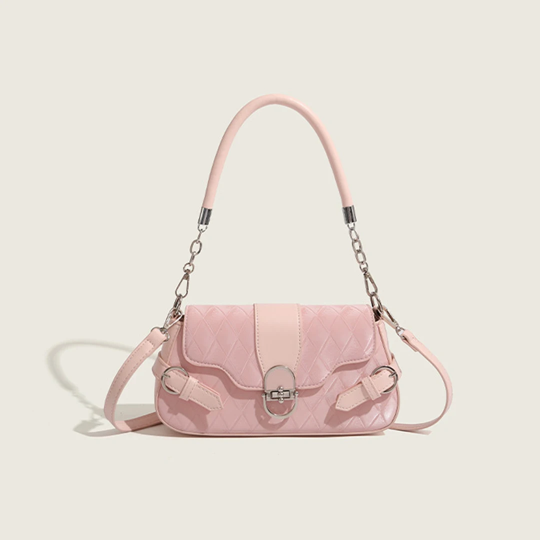 

Новинка 2025 года, женские винтажные сумки Millard Fallon для подмышек, модные маленькие квадратные сумки на одно плечо с замком для коммуникатора