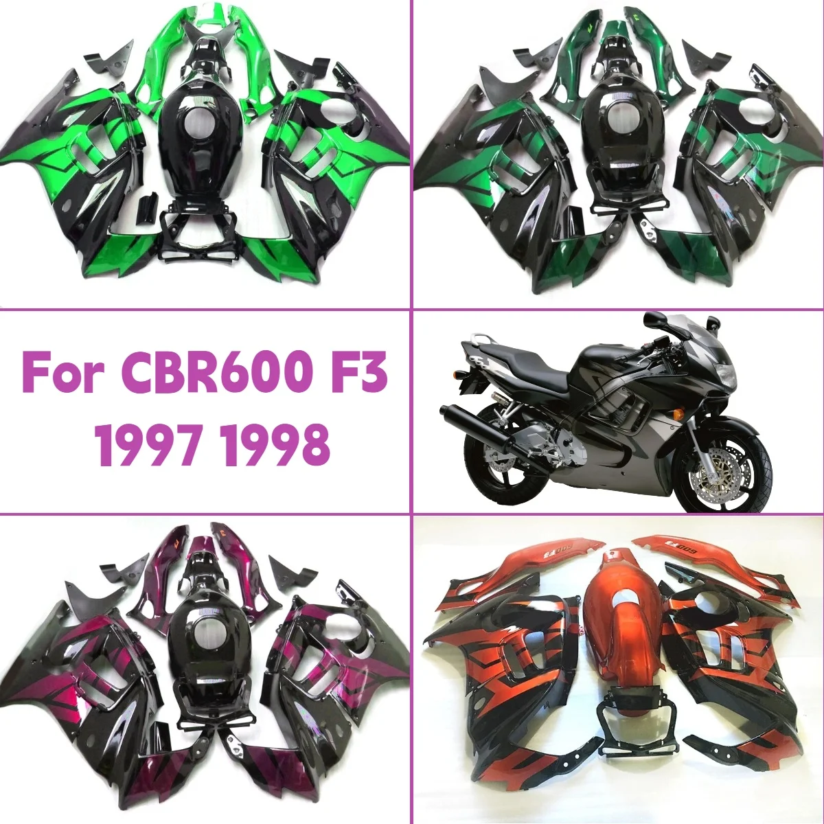 

For 1997 1998 Honda CBR600 F3 Easy Install Plastic Part Bodywork Kit Motorcycle Fairings 97 98 CBR 600 F3 Fairing Set