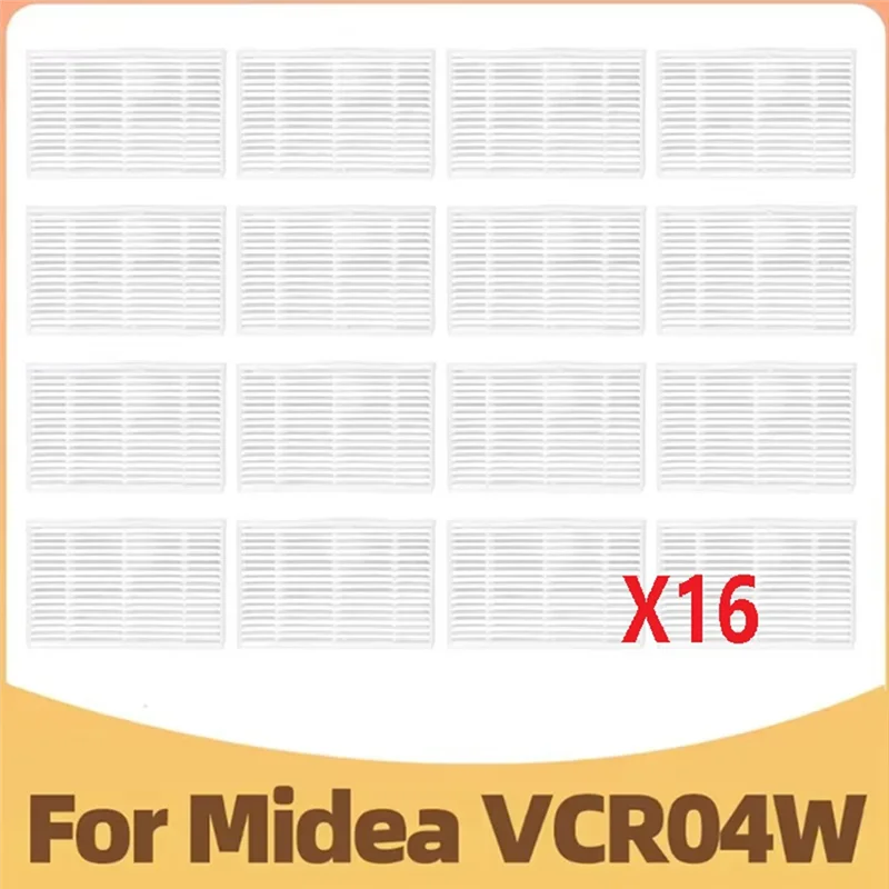 

A50Q-16PCS Washable Hepa Filter Replacement Parts For Midea VCR04W Robot Vacuum Cleaner Accessories Filters