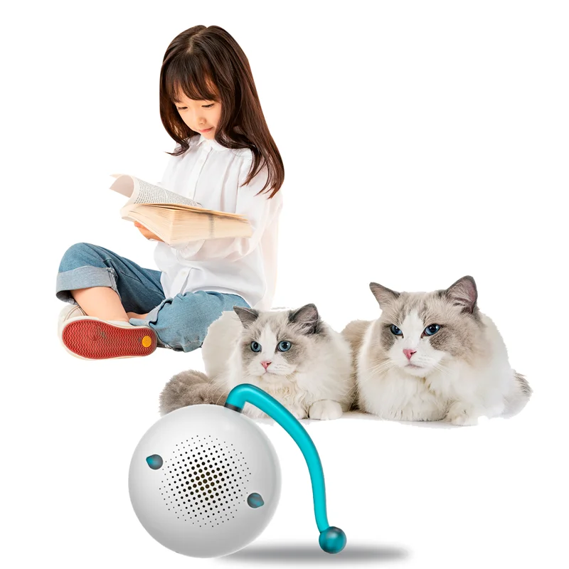 LMZOE Pet Auto rotating toy ball for cat smart APP control interaction intelligent obstacle avoidance running tease cats