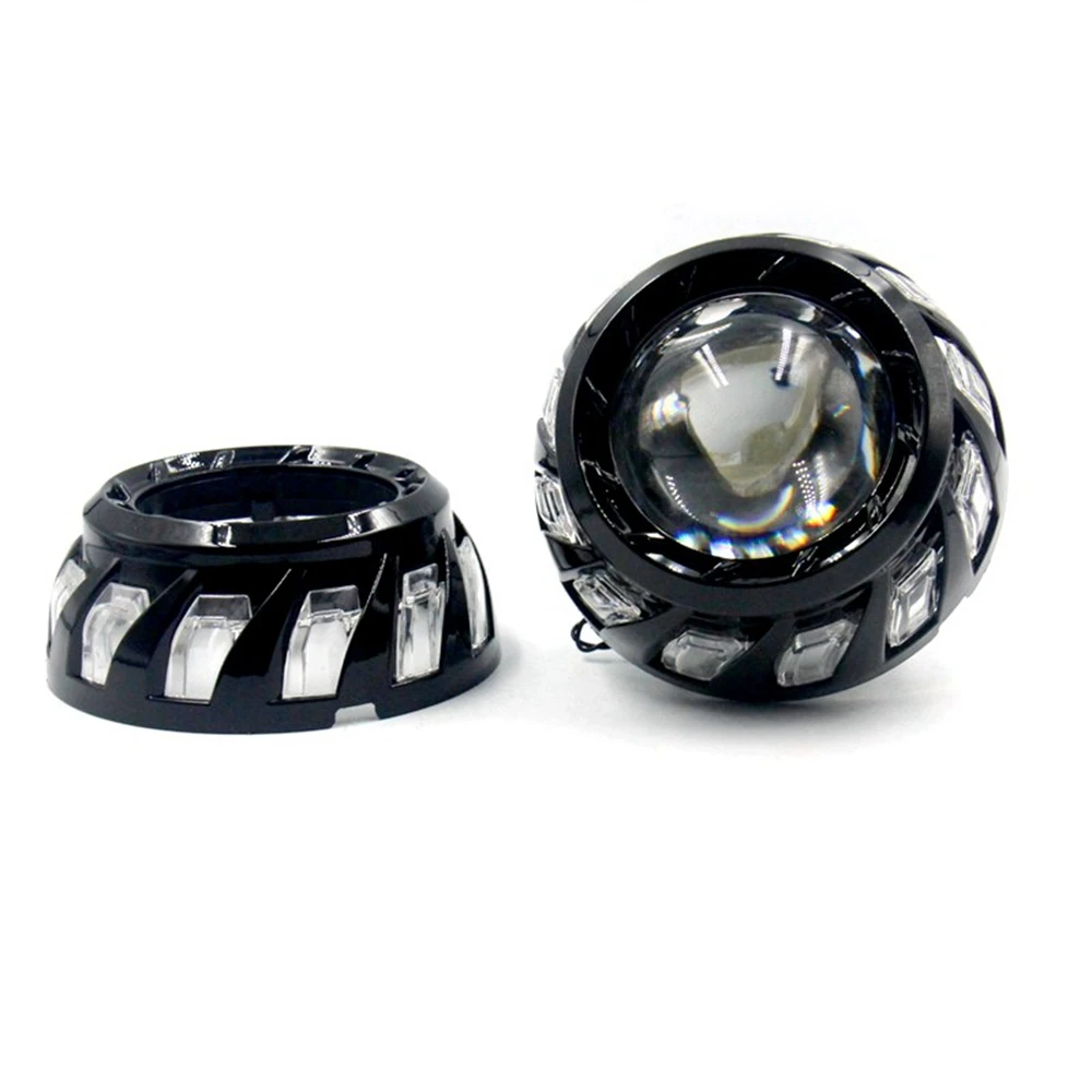 LED Lens Casing 3.0 Lampshade Headlight Cover for Bi Xenon Lenses mask black shell Bi LED Projector Lens Shroud Devil's Eye