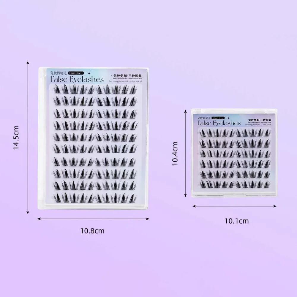 ふわふわの接着剤不要のクラスターまつげ 個別DIYセルフ接着つけまつげ 密なまつげエクステ