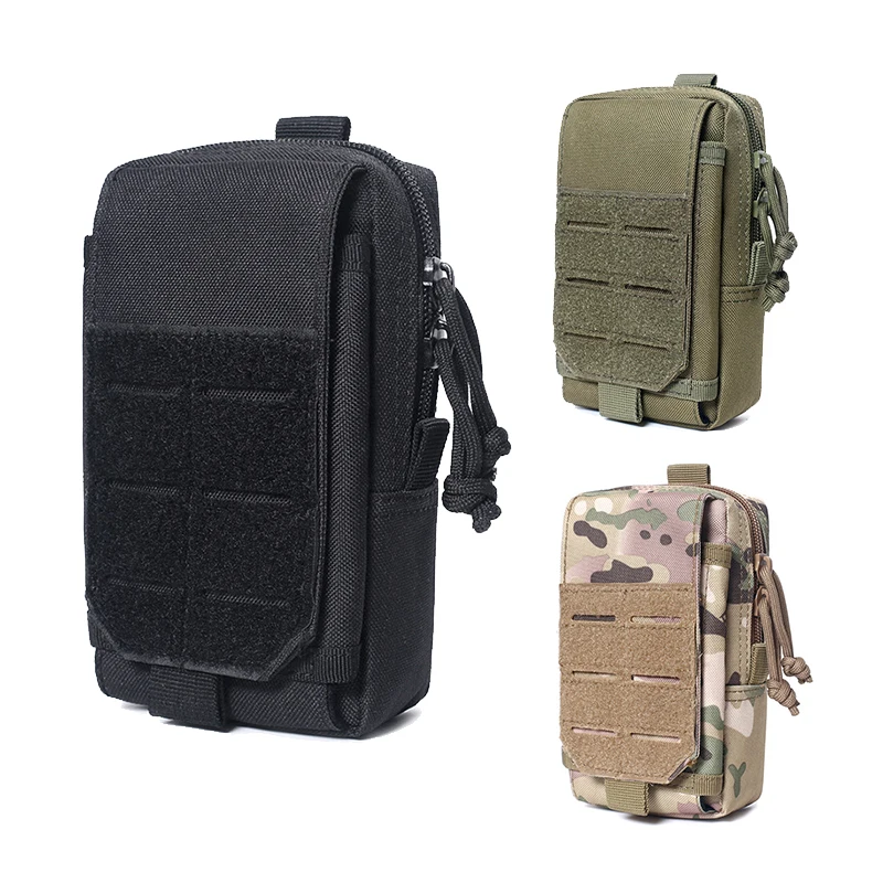 Tactical Molle Waist Bag for Men Outdoor EDC Tool Pouch Utility Gadget Organizer Vest Pack Mobile Phone Case Purse