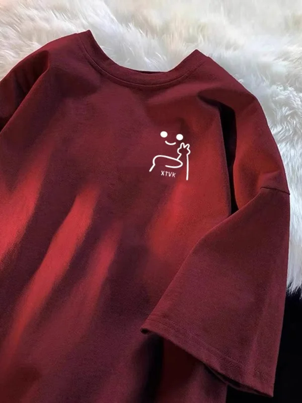 

Футболка унисекс свободного кроя с коротким рукавом, 100% хлопок, летняя, универсальная, базовая, с круглым вырезом, с геометрическим принтом