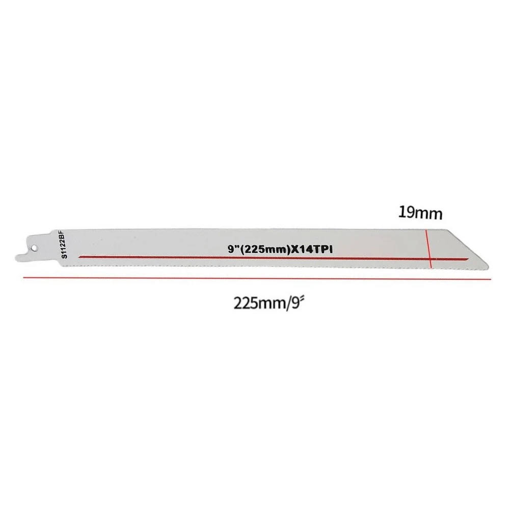 

2pcs BI For Metal Reciprocating Saw Blades S1122BF 225mm for Cutting Wood For Metal Pipes Sheet For Metal with Milling Teeth