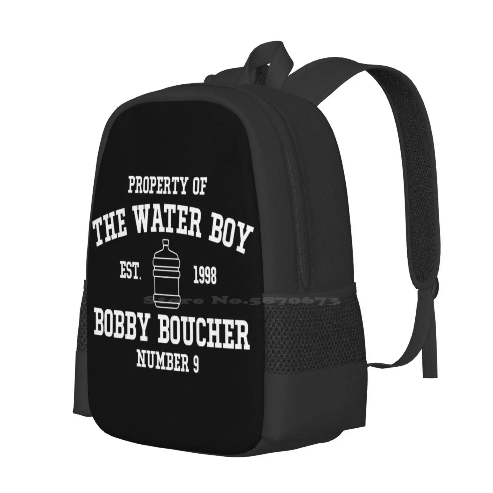 Sac à Dos d'École de Grande Capacité pour Ordinateur Portable, Bobby Boucher, The Water Boy, Film Adam Sandler Football