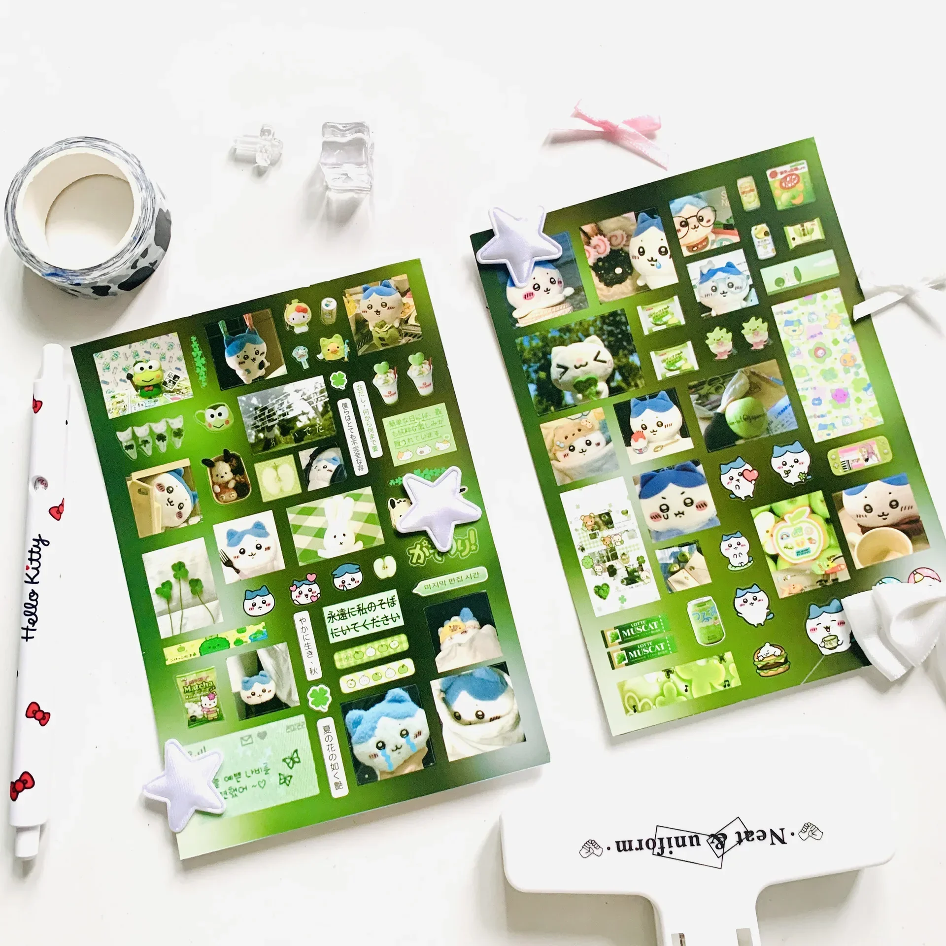 Chiikawa DIY Stickers Hachiware Usagi Self Adhesive for Journal Planner Scrapbooking Supplies Gift Decorative Stickers