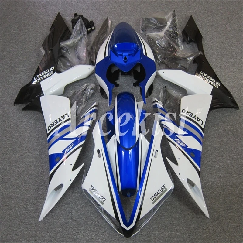 4Gifts Injection Mold New ABS Motorcycle Fairings Kit Fit For YAMAHA R1 2004 2005 2006 04 05 06 Bodywork Set Blue White Custom