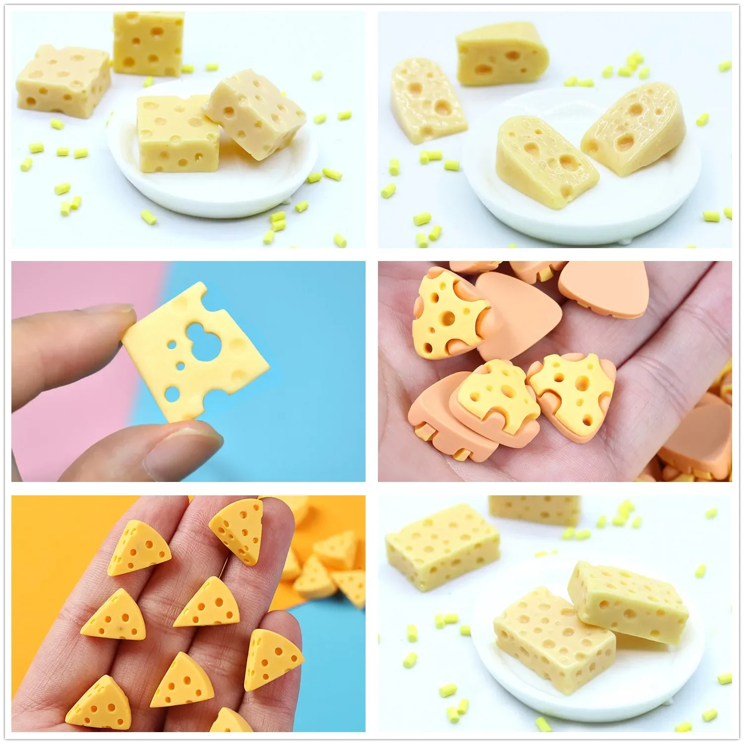 10 Stücke Mini Käse Maus Miniatur Puppenhaus Frühstück Pretend Play Küche Kleine Puppe Lebensmittel Spielzeug Zubehör – Detail 3