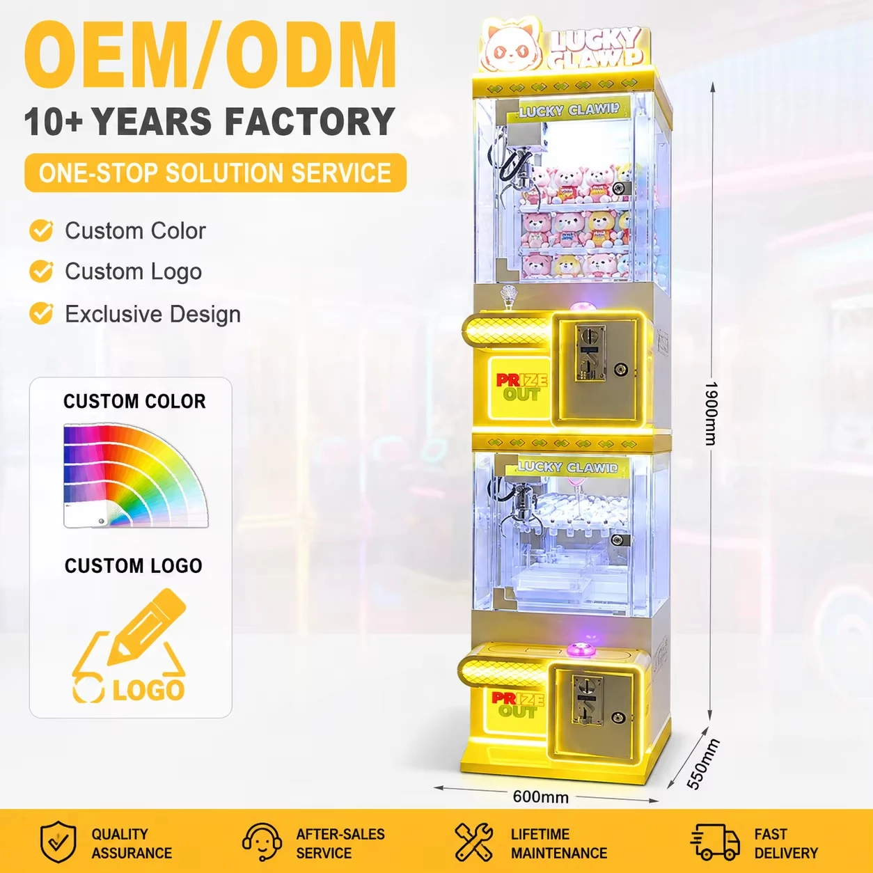 Kids Toys Mall - Machine à griffes verticale à double