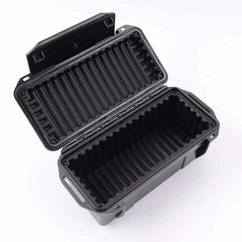 Picture 3: Professional ABS Sealed Toolbox Waterproof Shockproof Equipment Dry Box with Foam Lining Black Camping Storage Box