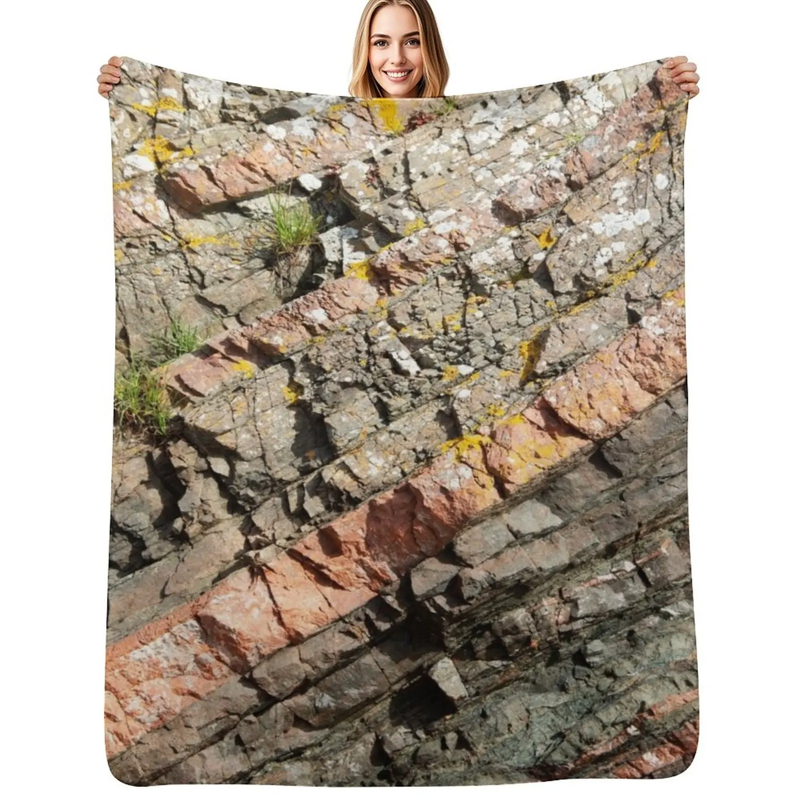 A slice of geology Throw Blanket Sofa Personalized Gift Plaid funny gift Sofa Throw Soft Plush Plaid Blankets