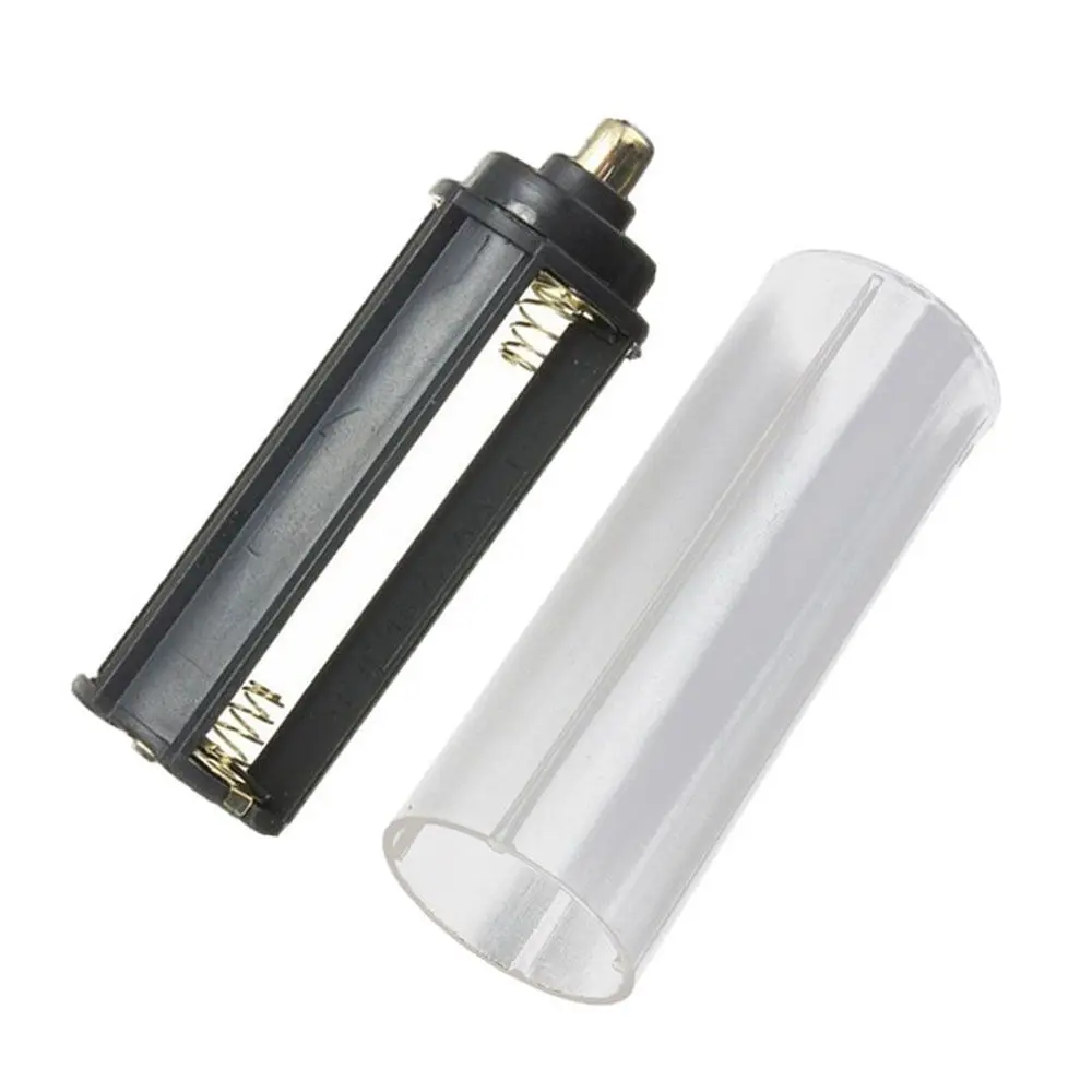 Custodia bianca per 1PC custodia per torcia a tubo con guaina per batteria AAA per supporto per torcia