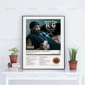 Musikalbum Cover Poster -Drucke, Snoop Doggy, Doggy -Stil, Leinwand Malerei, Tracklist -Geschenke, Wandkunstbild, Raum, Wohnkultur 8 Hauptverkaufsabdeckung Anti -Poeira -Zelle - №1