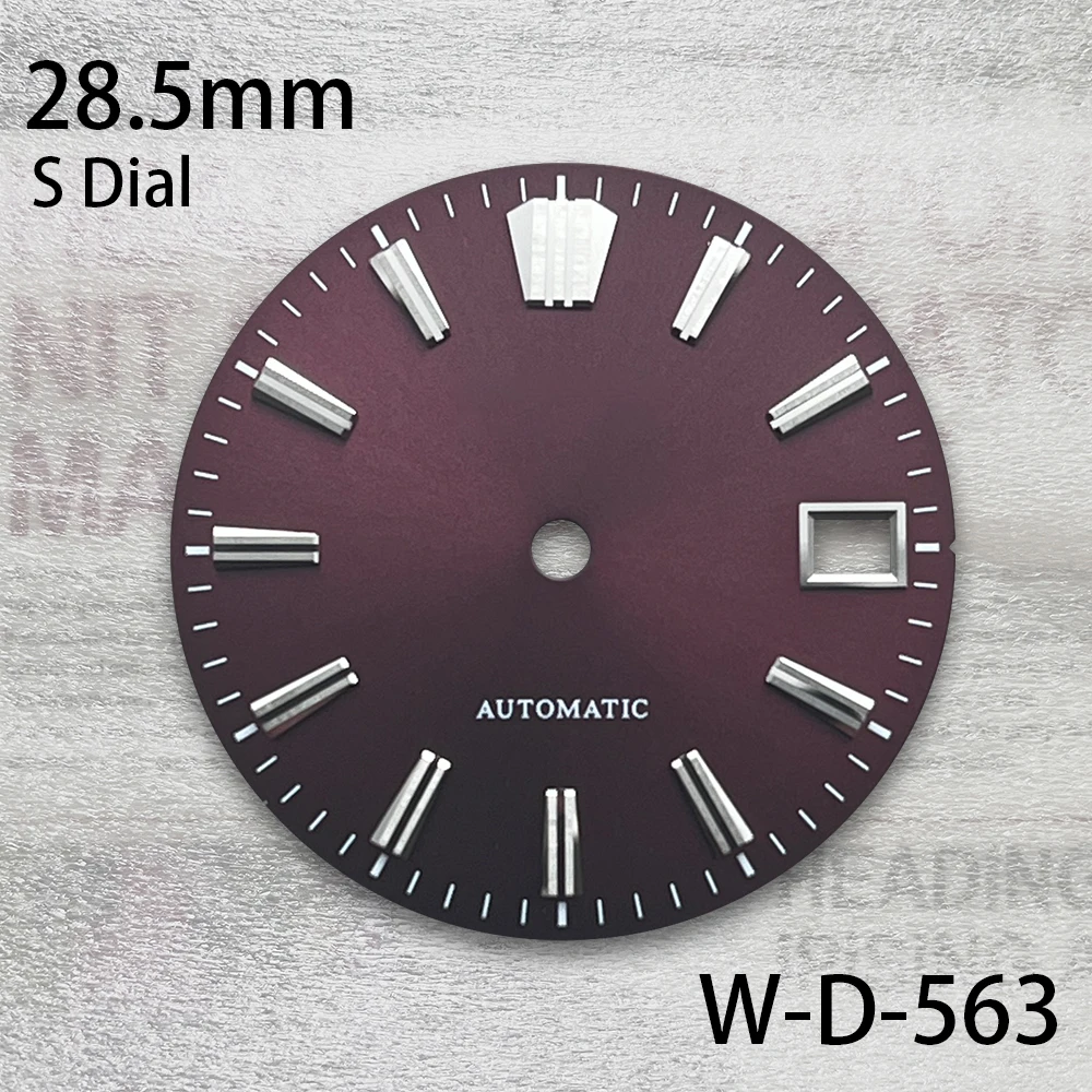28.5 مللي متر S شعار أشعة الشمس الطلب صالح NH35/NH36/4R/7S حركة لا مضيئة ساعة عالية الجودة تعديل الملحقات