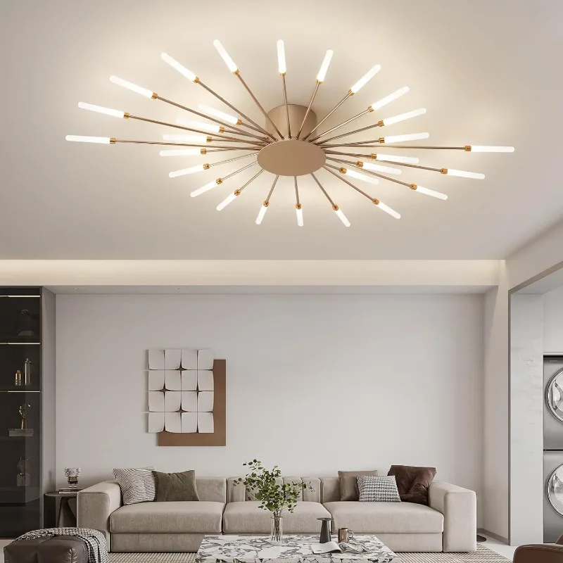 

28 Lights Metal Firework Designed Chic Led Lighting Fixture for Farmhouse Kitchen Dining Room Bedro