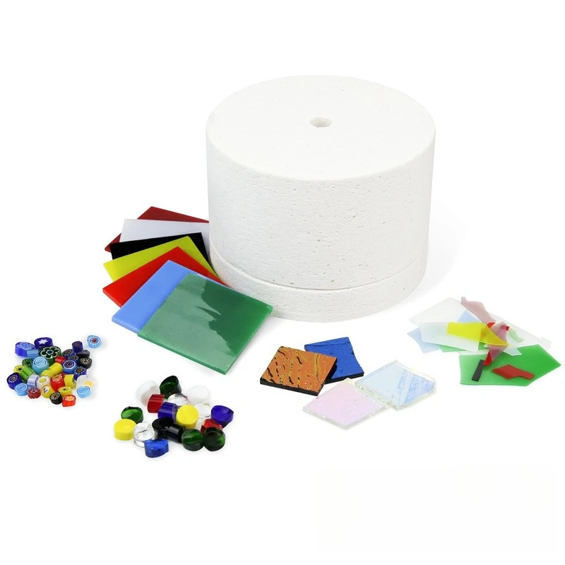 Microwave Glass Fusing Kit DIY Handmade Jewelry Making Set Glass Craft Melting Microwave Kiln Accessories