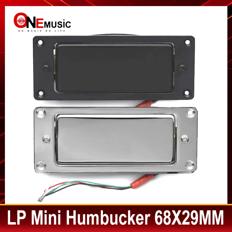 Mini Humbucker 68X29MM uszczelniony przetwornik do gitary elektrycznej gryf i mostek cewka rozdzielająca przetwornik do gitary LP czarny/złoty/chrom