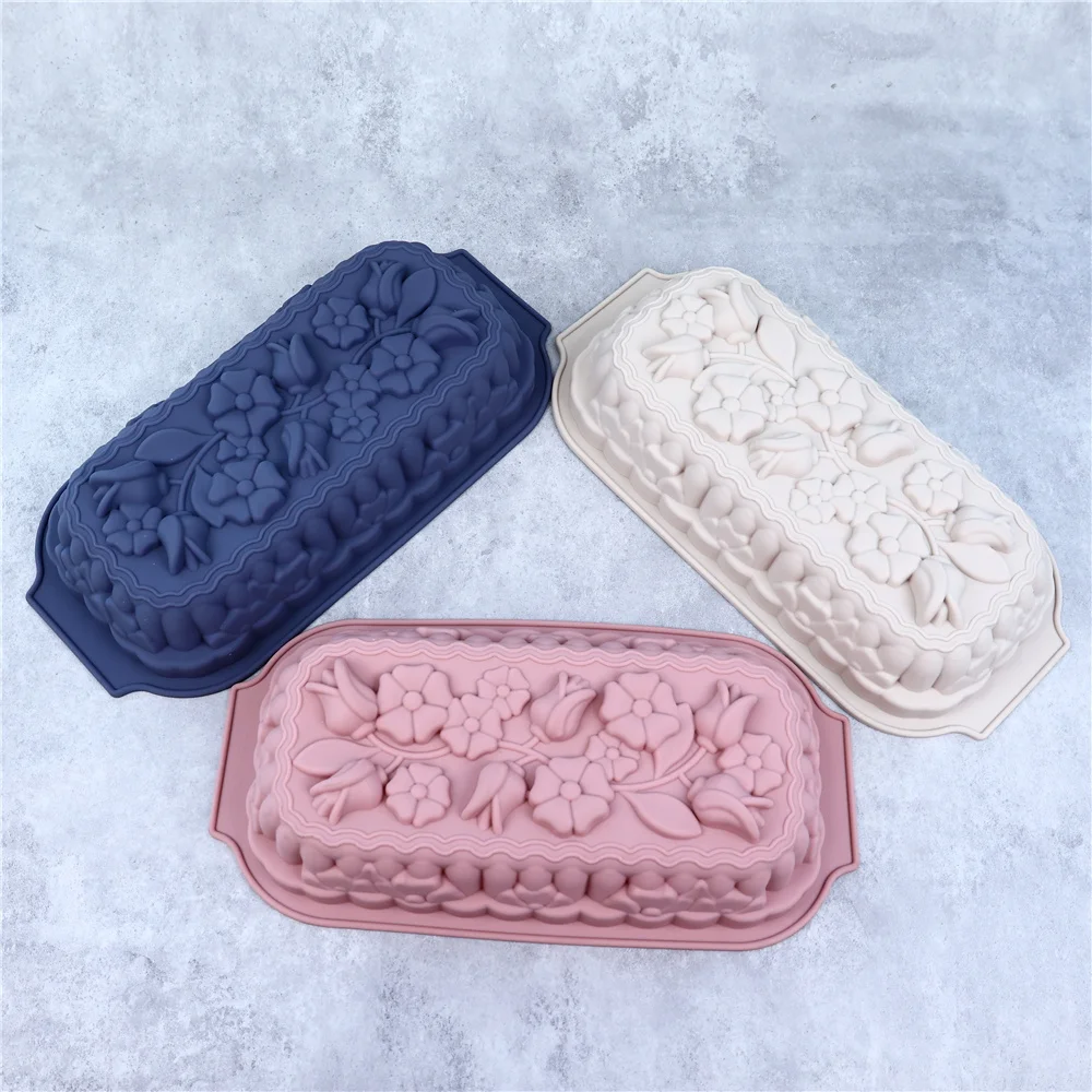 Tulip Flower Leaf Petal Silicone Mould Gumpaste Sugar Fondant Clay Dessert Chocolate Decoration Mold Cake Decorating Tool
