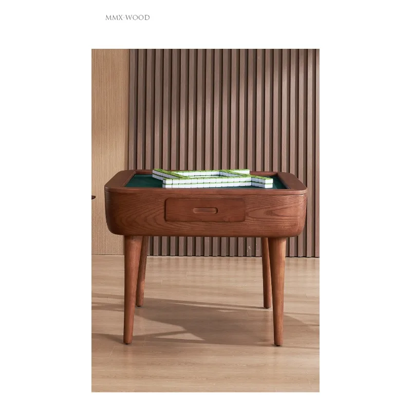 طاولة طعام آلة جونغ من الخشب الصلب المنزلي من أشوود، متكاملة ذات غرض مزدوج، حركة أوتوماتيكية فاخرة وخفيفة الوزن #5