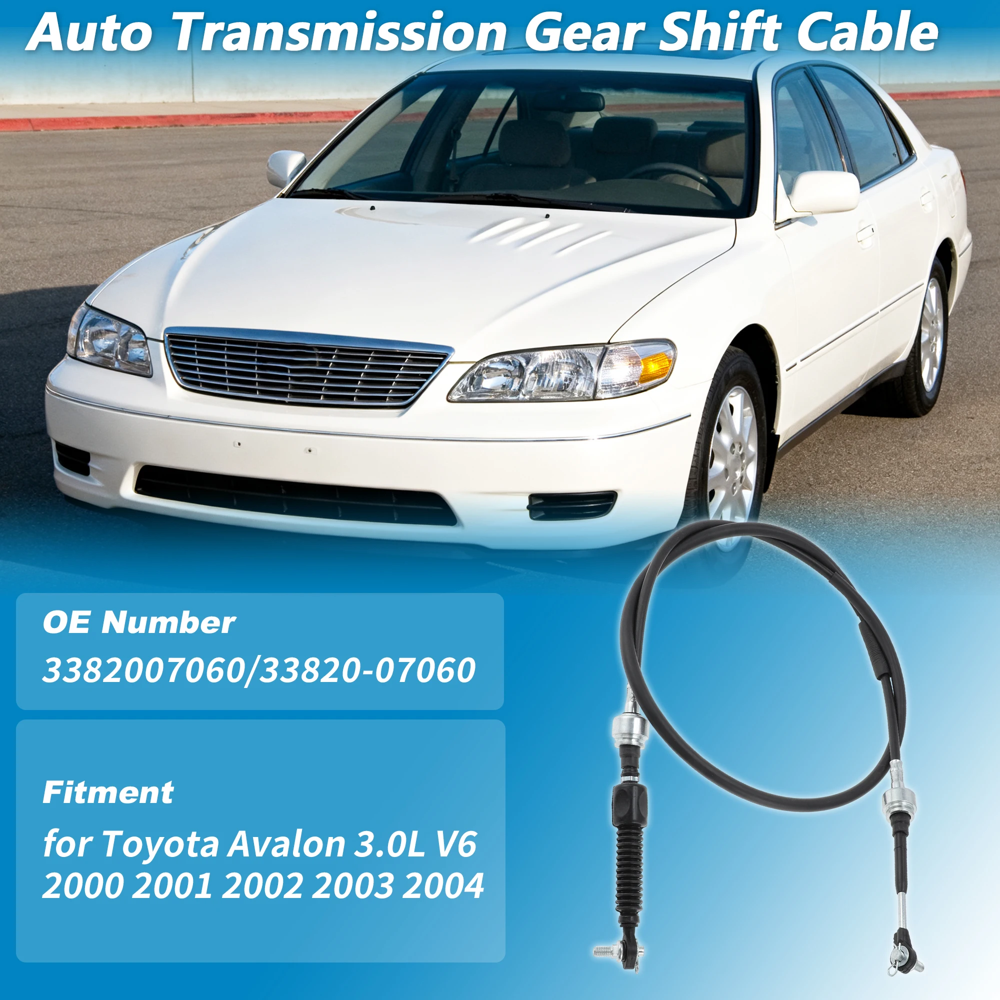 

UXCELL 33820-07060 Auto Trans Gear Shifter Cable for Toyota Avalon 3.0L V6 2000-2004