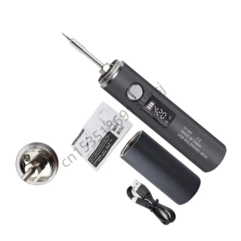 

G5GB Professional Wireless Soldering Iron USB Rechargeable Battery Digital Temp Control for DIY Enthusiasts and Technicians