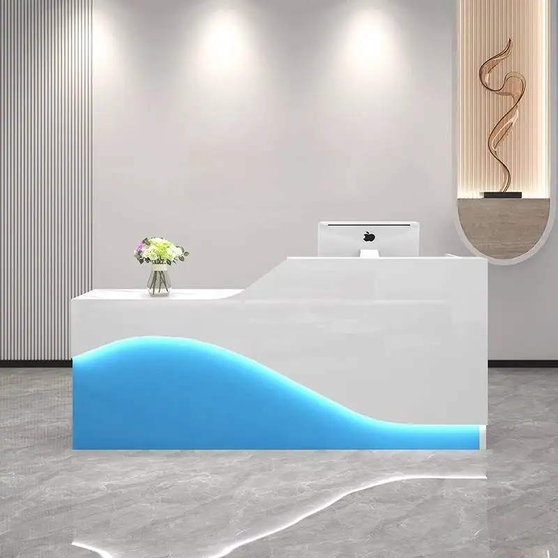 

Decor Design Reception Desks Orange Checkout Corner Drawers Reception Desks Classic Luxury Recepcion Mostrador Office Furniture