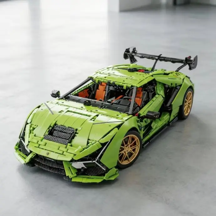 

1:6 Technical APP Remote Control Super Speed Racing Lambo SVJ Hypercar Building Blocks Bricks Toys For Kids Christmas Gifts