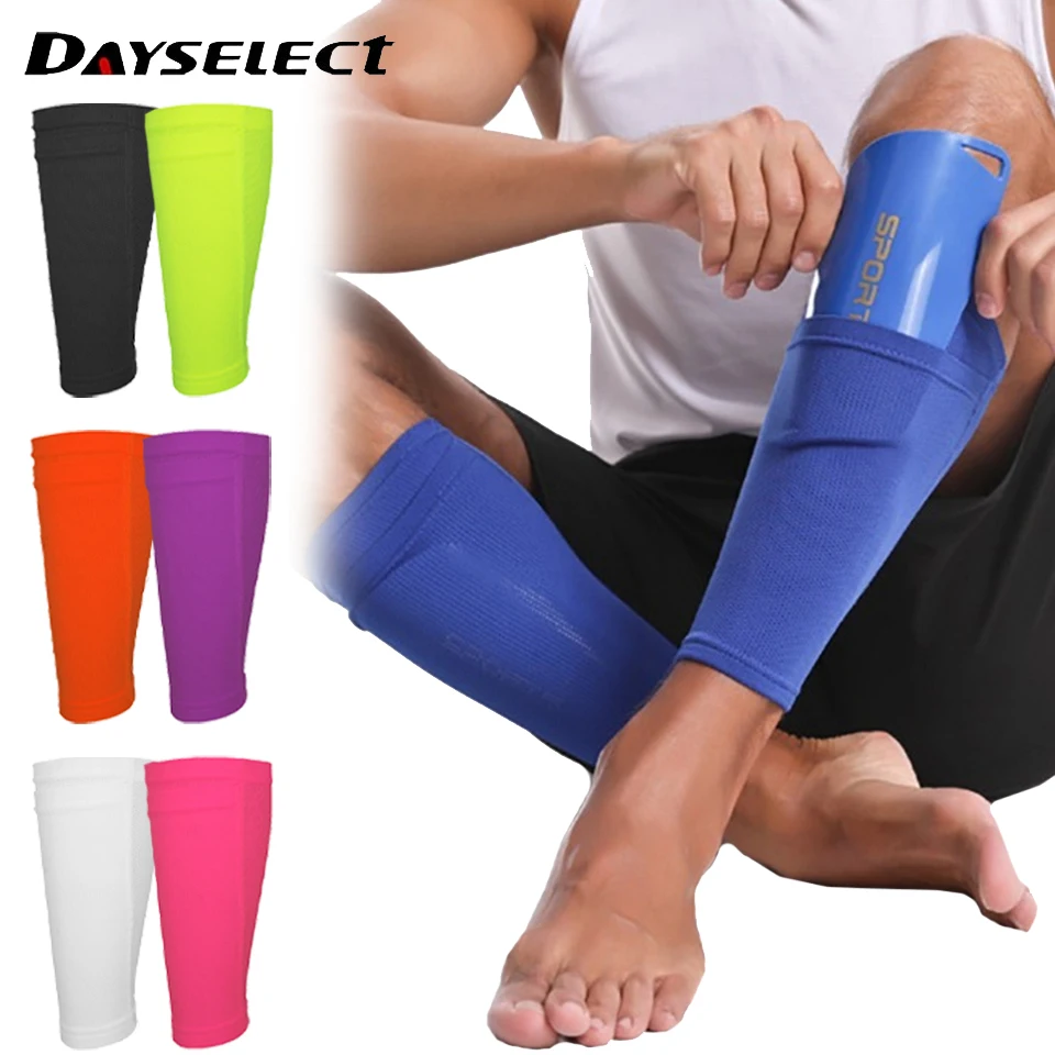 1 Pair Breathable Sports Soccer Shin Guards Pad Cover Instep Sock Leg Guard Sleeve Football Shin Holder For Adult Teens Children