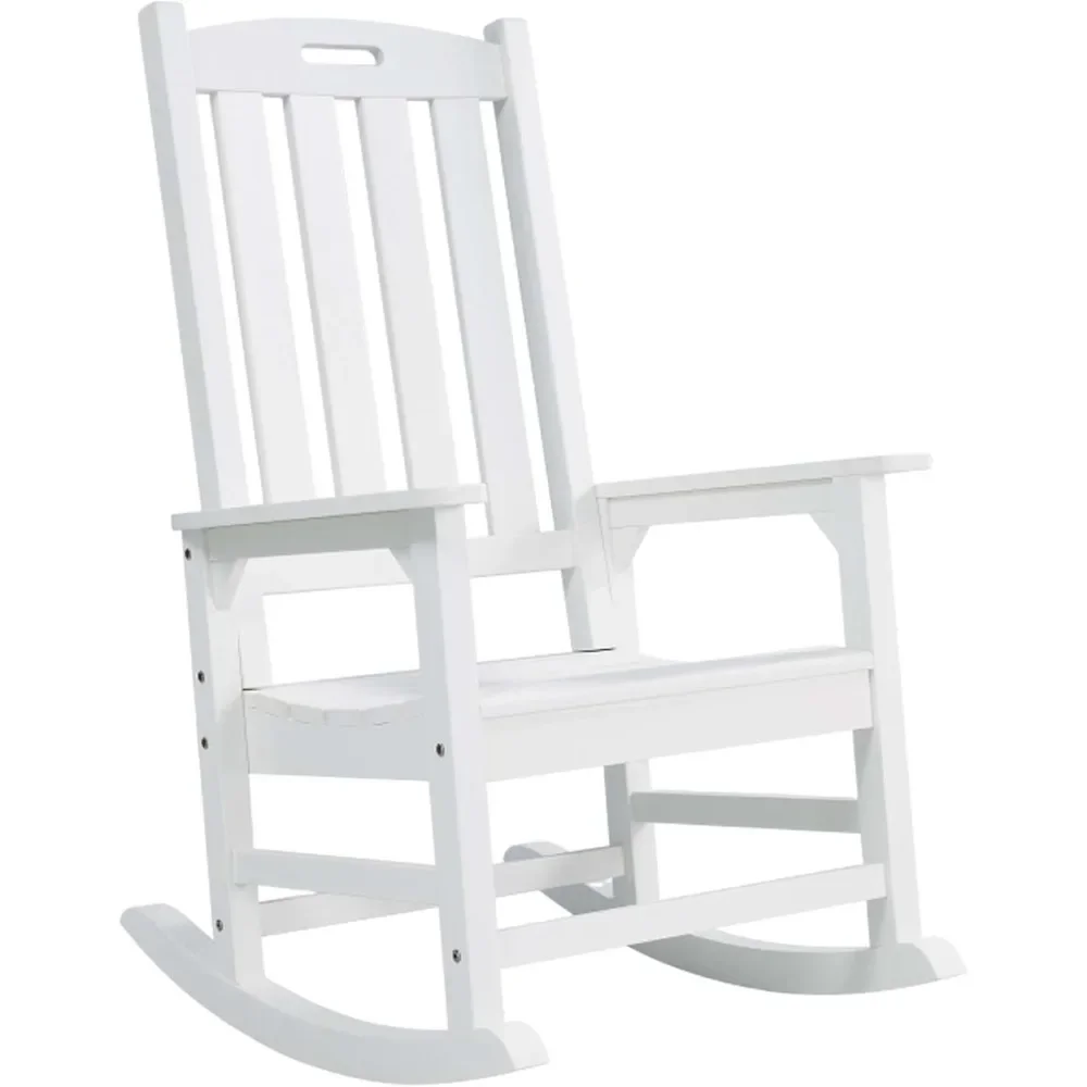

Oversized Outdoor Rocking Chair, with Seat and Tall Backrest, Pre-Assembled with Most Components for Effortless Installation