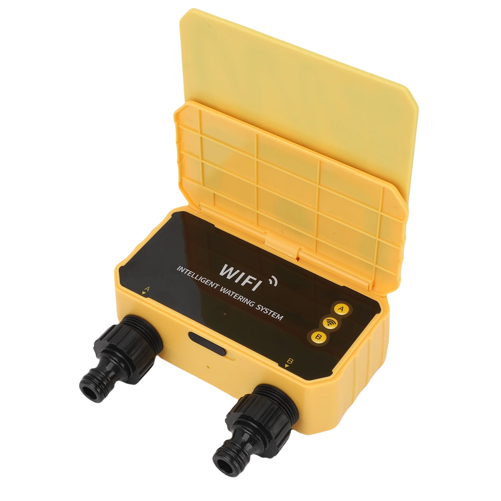 

Automatic Water Timer WiFi Solar Watering Timer 2 Outlets Automatic Irrigation Timer for Garden Yard Rain Sensing Function