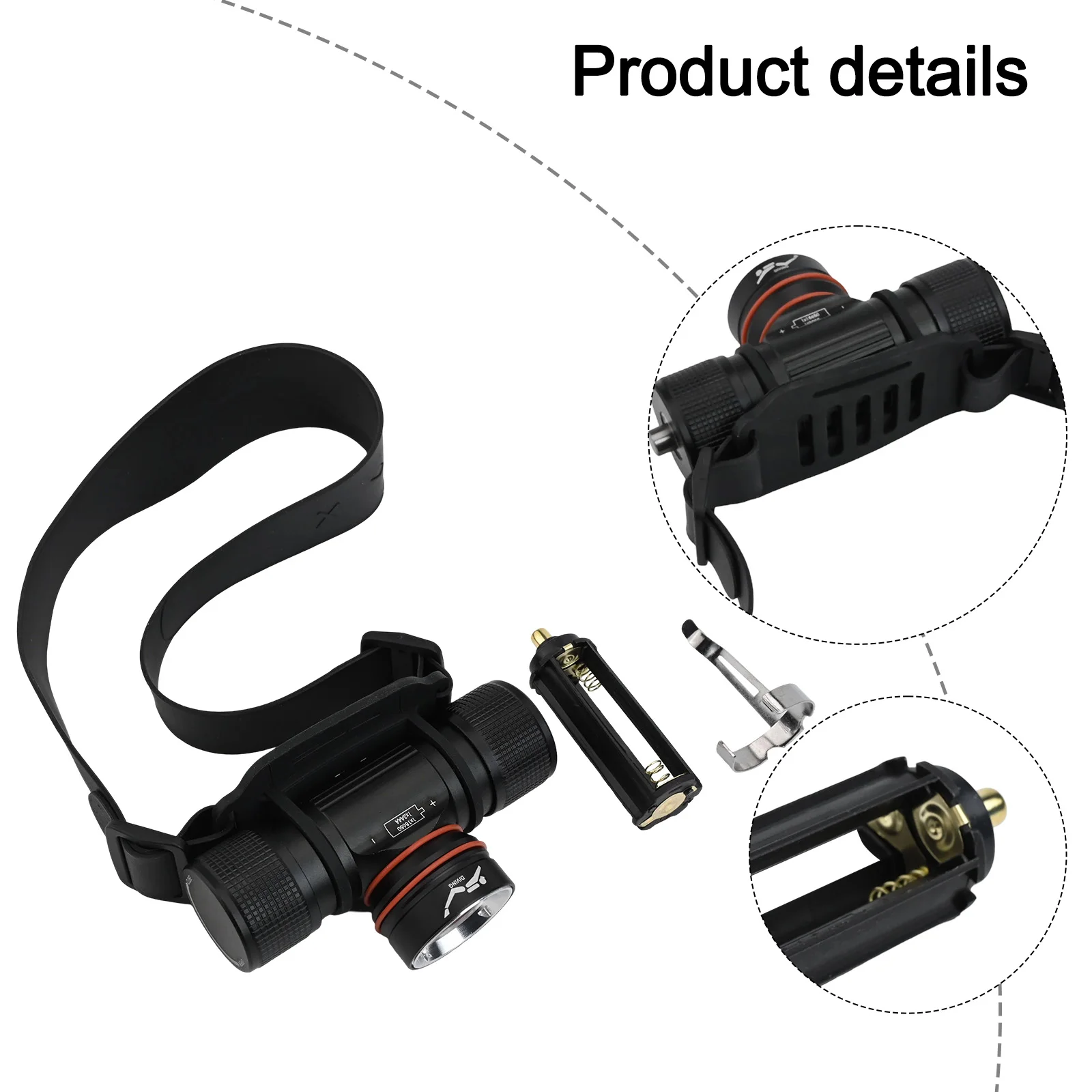 ipx8-underwater-headlamp-for-diving-and-snorkeling-80m-depth-1500-lumens-30w-led-with-four-light-settings-and-power-monitoring