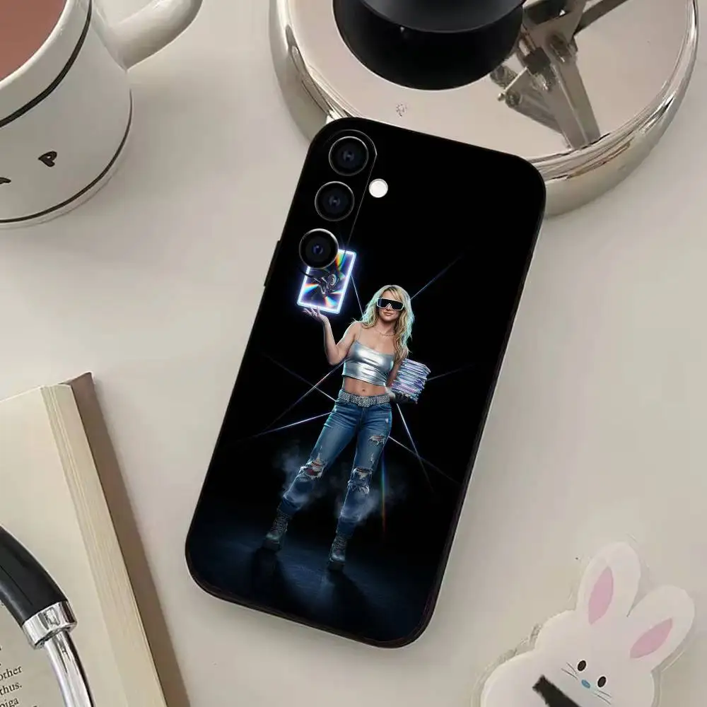 حافظة هاتف Singer B-Britney S-Spears لهاتف سامسونج جالاكسي A73، A72، A71، A70، A53، A52، A51، غطاء أسود ناعم آخر #5