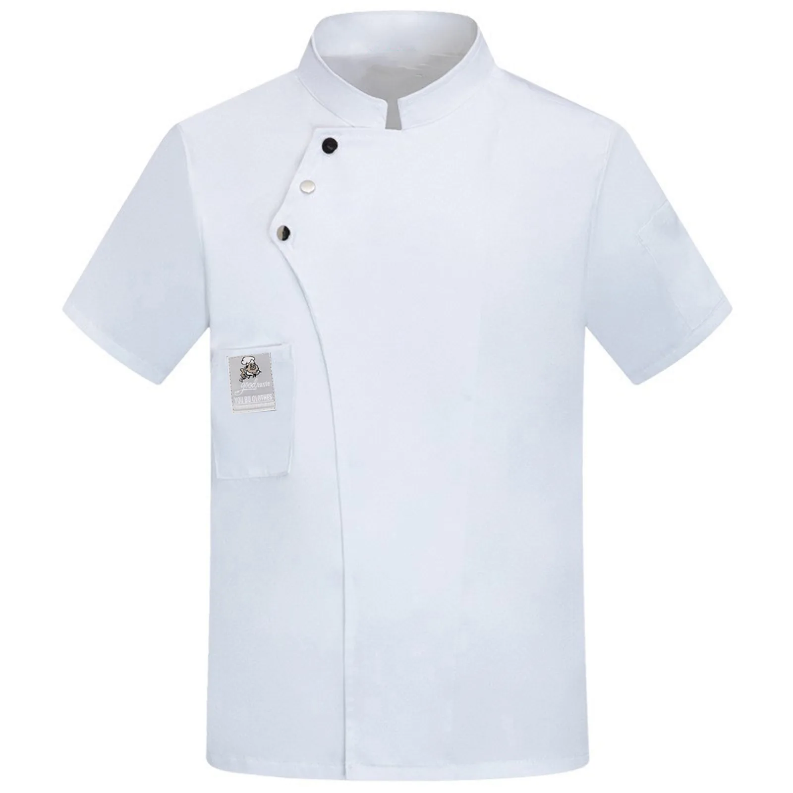New Chef Uniform Short Sleeve Top Unisexy Breathable Chef Work Clothes Western Restaurant Hotel Back Kitchen Catering Work