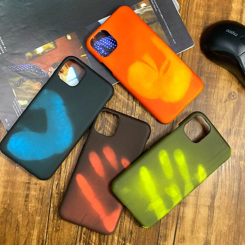 Thermal Sensor Color Change Case for iPhone 16 15 14 13 12 11 Pro Max XS X XR SE Plus Cover Magical Physical Shell Holster