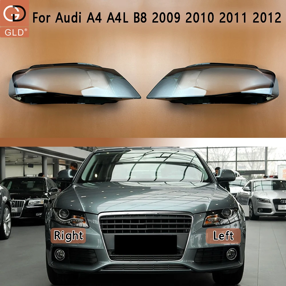 Do Audi A4 A4L B8 2009 2010 2011 2012 Akcesoria samochodowe Osłona reflektora Przezroczysty klosz lampy Soczewka reflektora Powłoka pleksi