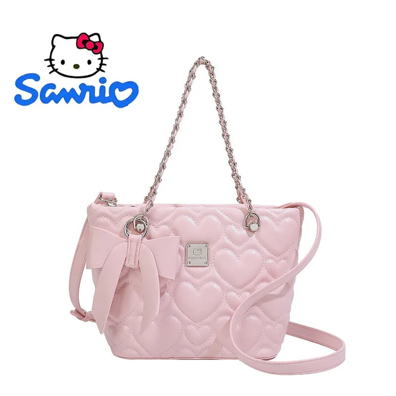 

Hello Kitty Handbag Purse for Women Girls Luxury Cute Girly Heart Chain Tote Crossbody Shoulder Bag Fashion Accessory