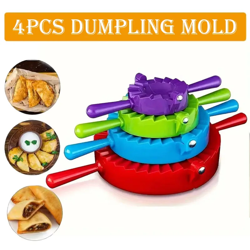 4 pçs profissional diy bolinho molde massa imprensa envoltório moldes pastelaria molde shaper pierogi fabricante biscoitos acessórios de cozinha ferramenta