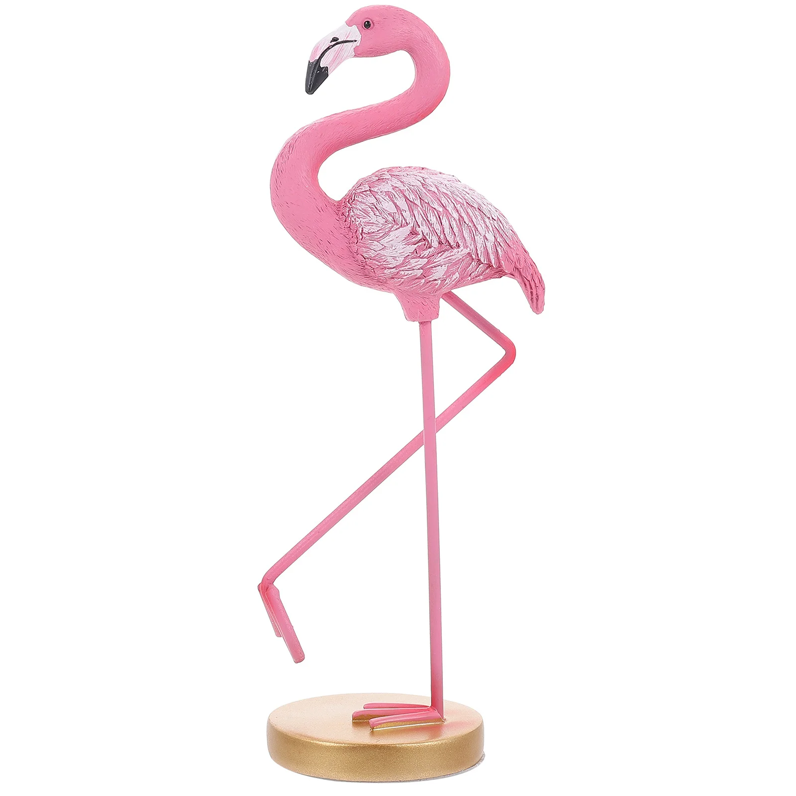Resin Flamingo Ornament Bright Color Exquisite Desktop Decoration for Home Office Decor Photography Prop