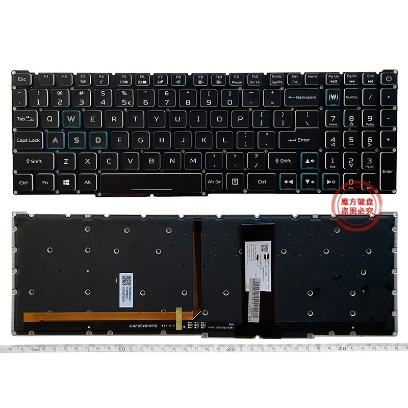 S+   RGB US Backlit Keyboard For Acer Predator Helios 300 PH315-52 PH315-53 PH317-53